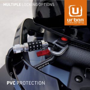 Urban Security Bundle UR140 Motorcycle Helmet Lock & UR906X Hi-Tech Alarm Disc Lock 120dB ON/OFF, Replaceable Module, High-End Waterproof, Longlife Battery, Reminder Cable, Motorbikes, Bicycles, E Bik