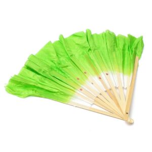 Handmade Handle Belly Dance Fan Silk Fan Dance Fan Dance Fan Double-Sided Gradient Yangko Fan