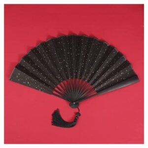 Chinese Fan Foldable Antique Folder Custom Fan, Chinese-style Hanfu Fan For Women, SU Style, Male Dominator Fan Japanese Fan (Color : Onecolor)