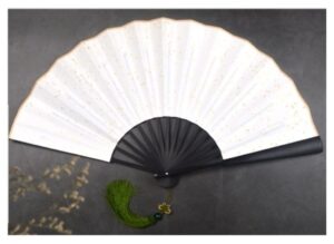 zaego chinese fan foldable antique folder custom fan, chinese-style hanfu fan for women, su style, male dominator fan japanese fan (color : e)