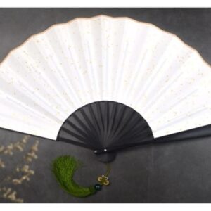 ZAEGO Chinese Fan Foldable Antique Folder Custom Fan, Chinese-style Hanfu Fan For Women, SU Style, Male Dominator Fan Japanese Fan (Color : E)