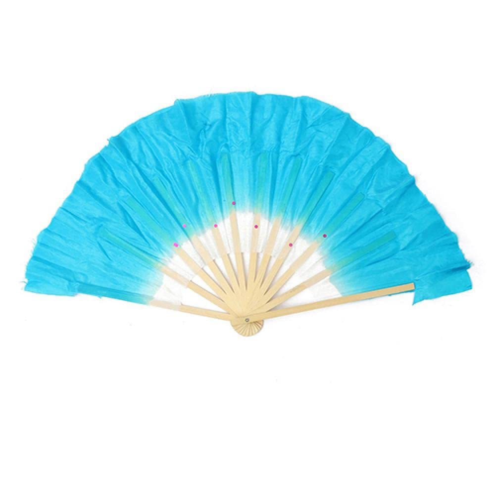 Handmade Handle Belly Dance Fan Silk Fan Dance Fan Dance Fan Double-Sided Gradient Yangko Fan