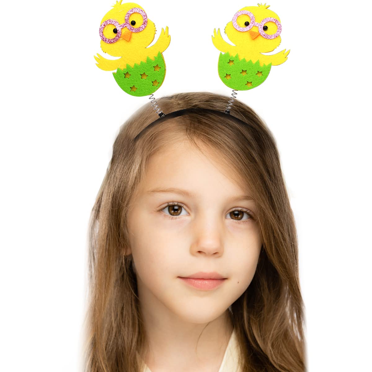 Easter Headband Hatching Chick Hair Hoop Easter Egg Head Boppers Headwear Gunglass Baby Chick Costume Party Decoration Hair Ornament Supplies Birthday Party Hair Accessories Favors for Women Kids 1PCS