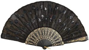 chinese fan chinese style dance wedding party lace silk folding hand fan decorative craft fan japanese fan (color : f, size : 23cm)