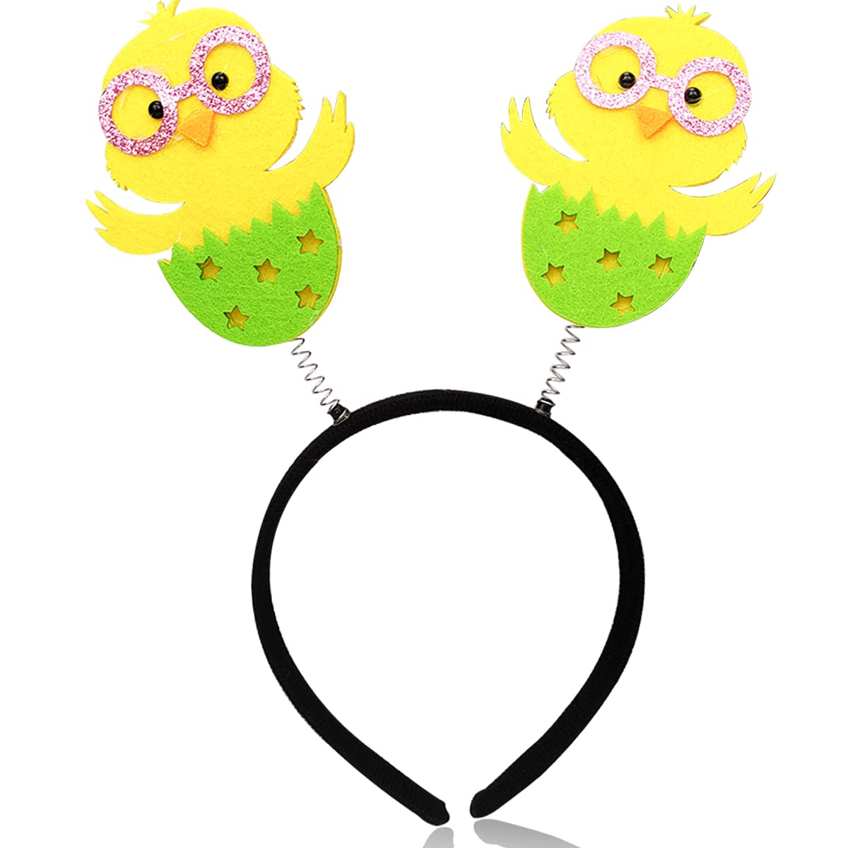 QDTK Easter Hair Bands Headbands Glasses Eggshell Chicken Shape Decor Headband Easter Themed Hair Accessories Holiday Party Accessory for Women Girls