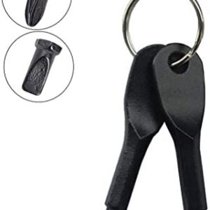 Mini Pocket Repair Hand Tool Portable Screwdriver Set Keychain Outdoor Tool Kit Stainless Steel Keyring 1pc (Black)