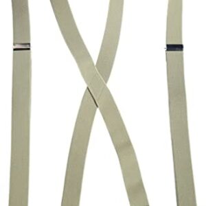 Tuxgear Mens Bow Tie and Adjustable Stretch Suspender Sets, Light Sage, 48" Mens (Light Sage, 48" Mens)