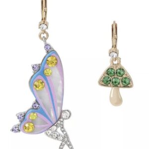 Betsey Johnson Fairy Mushroom Mismatched Drop/Dangle Earrings NIB Great Gift Idea Mother' Day Valentine's Day Easter XMAS Christmas Gifts