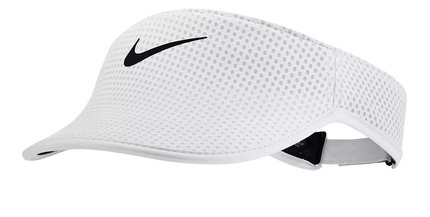 Nike Women’s Aerobill Dri-Fit ADV Run Adjustable Visor Breathable White