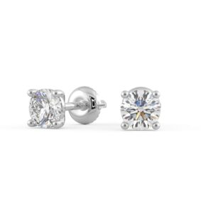 lab created diamond stud earrings set in 14kt gold (0.50 ct.tw, d-e color, vs1-vs2 clarity) (stud)