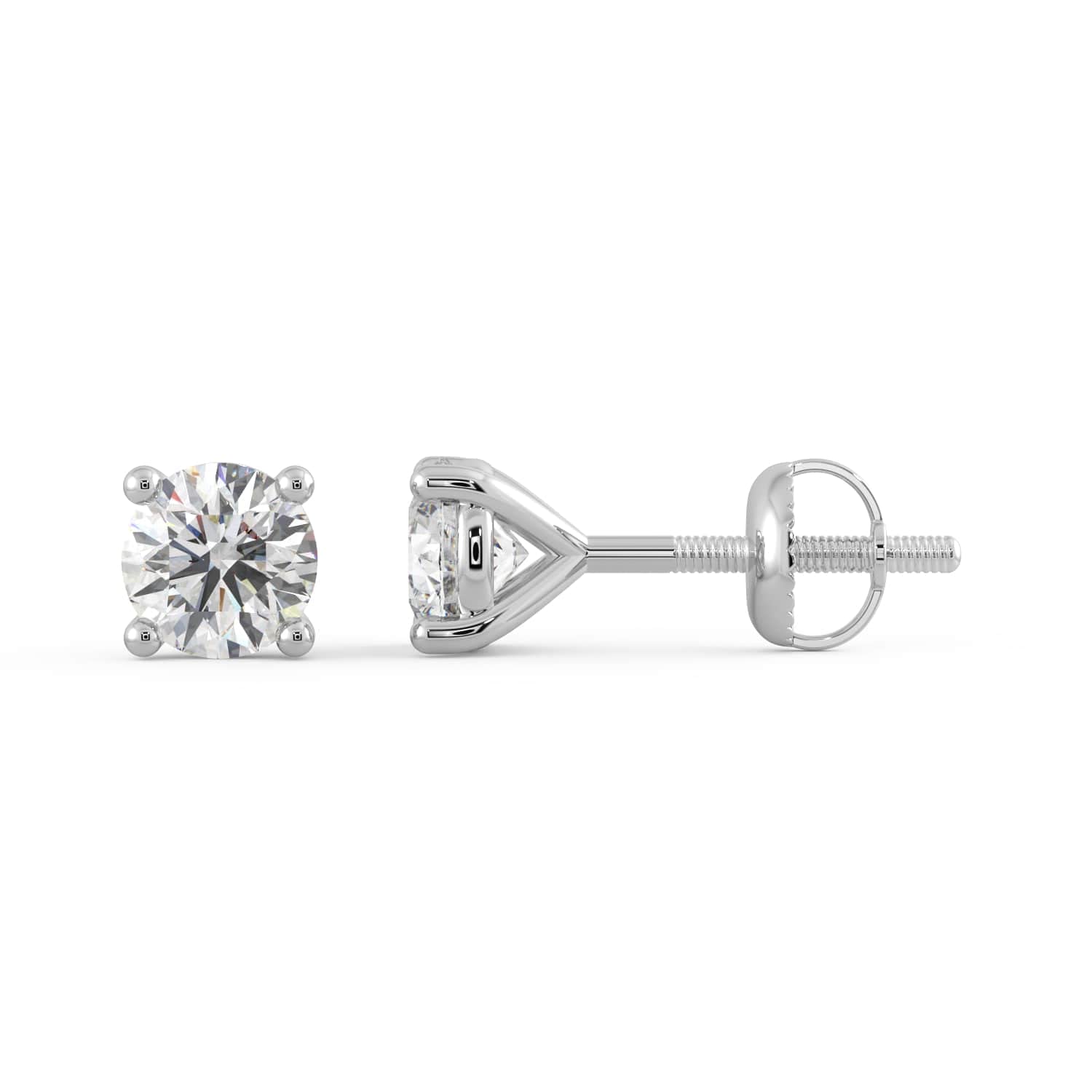 Lab Created Diamond Stud Earrings set in 14kt Gold (0.50 ct.tw, D-E Color, VS1-VS2 Clarity) (Stud)