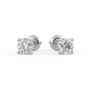 Lab Created Diamond Stud Earrings set in 14kt Gold (0.50 ct.tw, D-E Color, VS1-VS2 Clarity) (Stud)