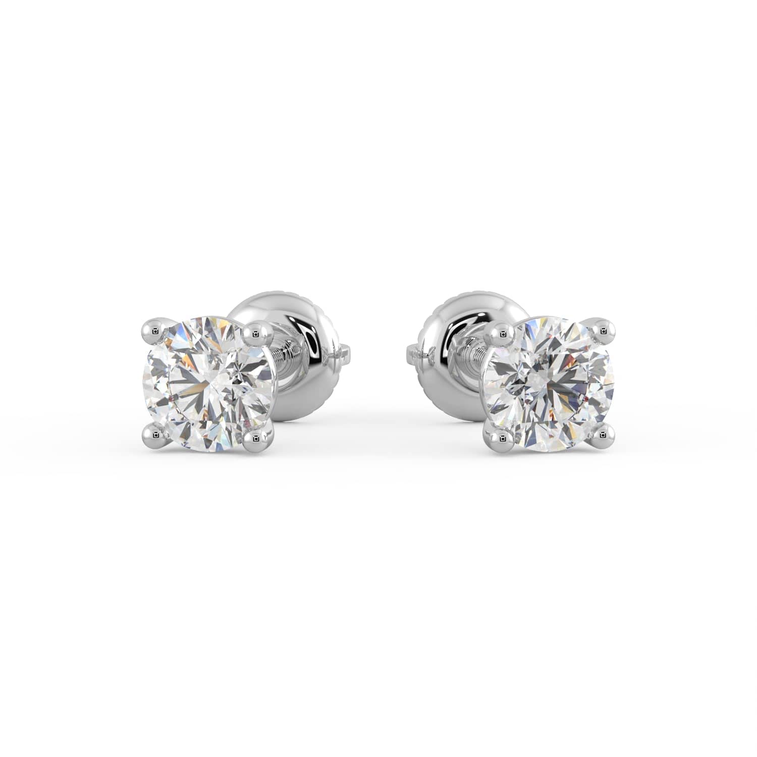 Lab Created Diamond Stud Earrings set in 14kt Gold (0.50 ct.tw, D-E Color, VS1-VS2 Clarity) (Stud)