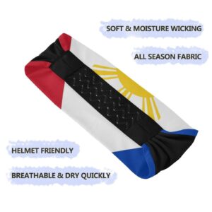 Unisex Workout Headbands Philippine-Flag-Proud Elastic Yoga Sweatband Stretchy Sports Hairband