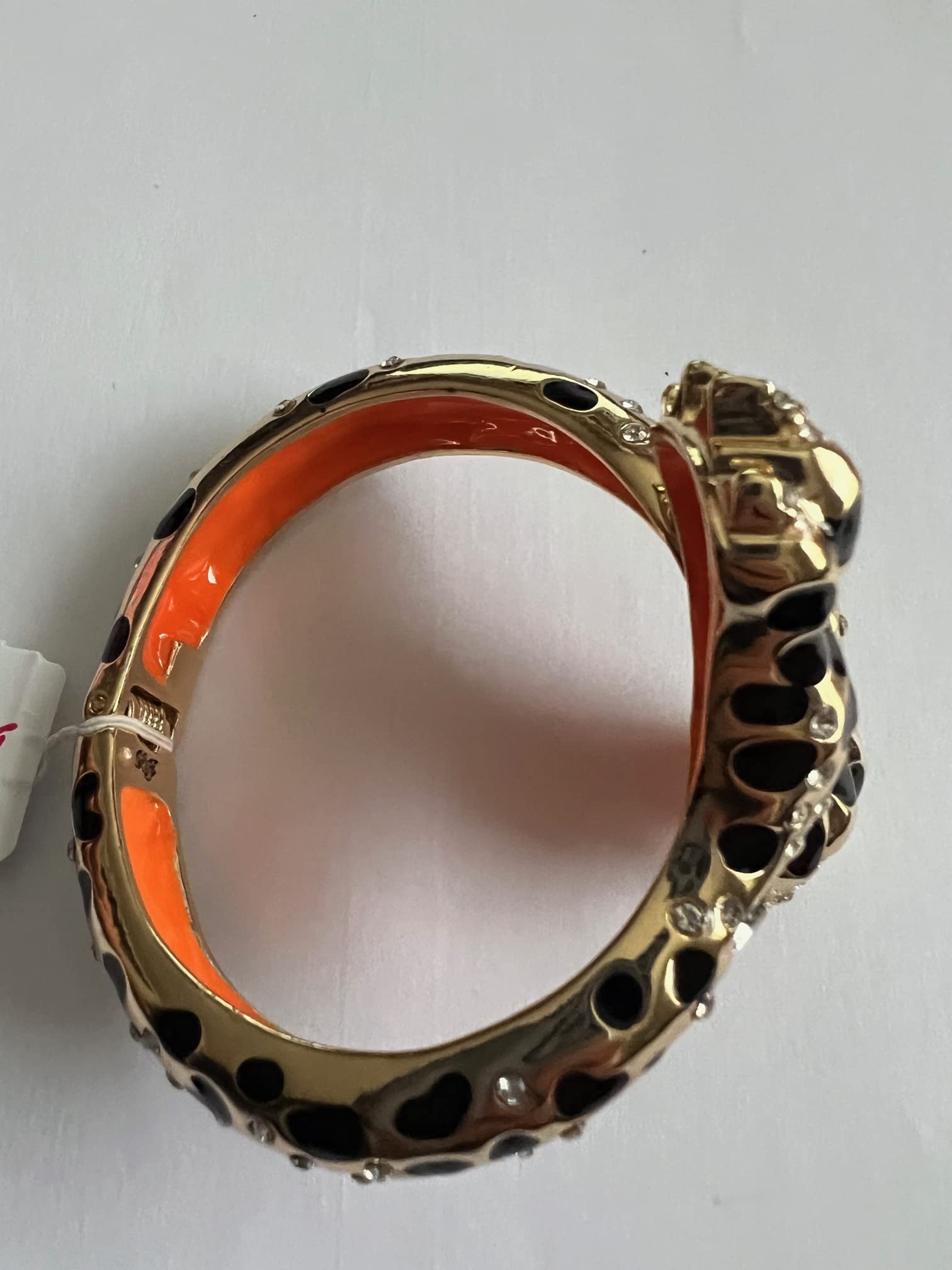 Betsey Johnson Gold Tone True Leopard Claw Hinge Bangle Bracelet Valentine Great Gift Christmas Gift Idea Mother's Day Valentine's Day Present XMAS Easter