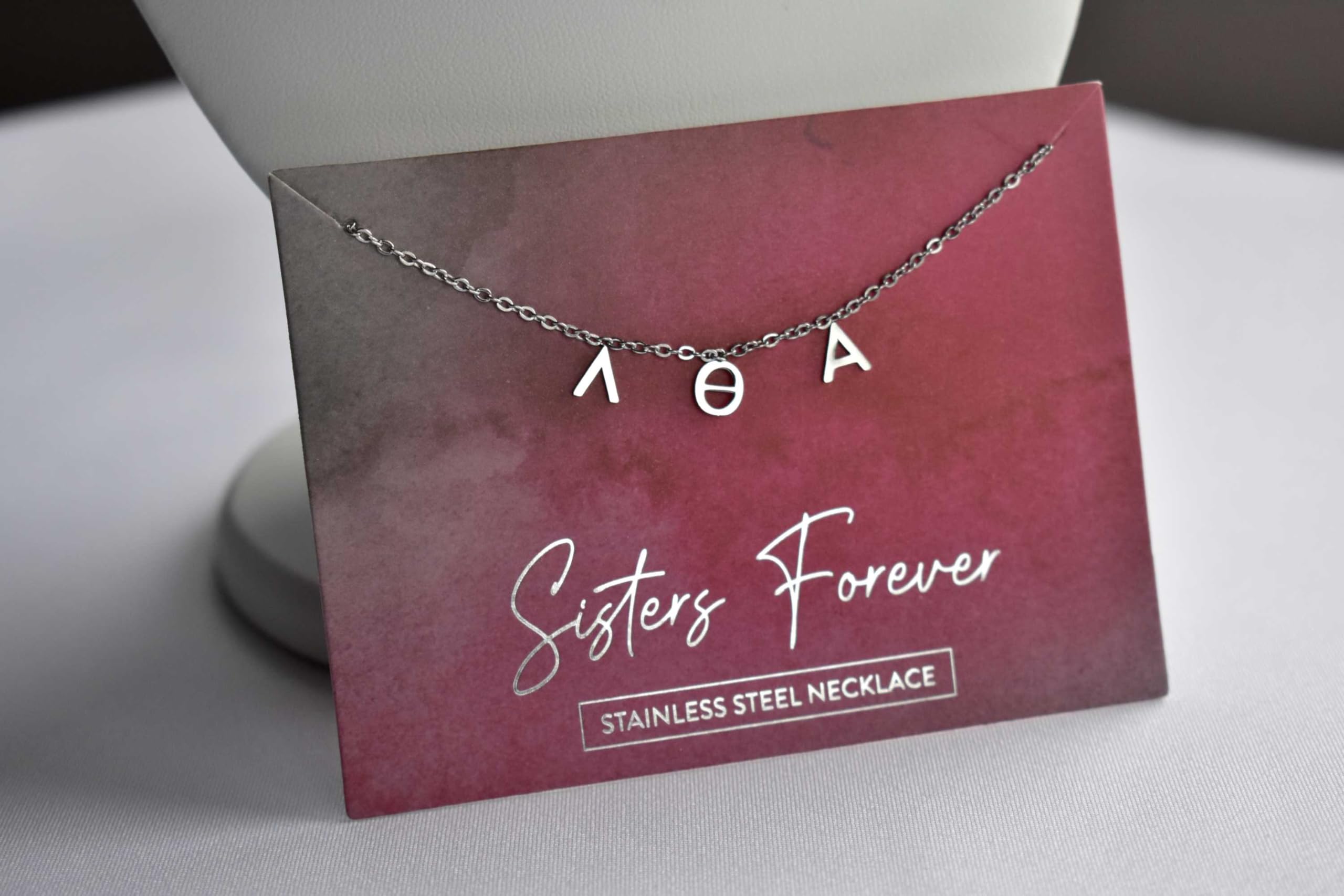 Sorority Shop Lambda Theta Alpha Necklace — LTA Name Necklace, Stainless Steel Sorority Gifts Necklace, Long-Lasting Lambda Theta Alpha Gifts for Women