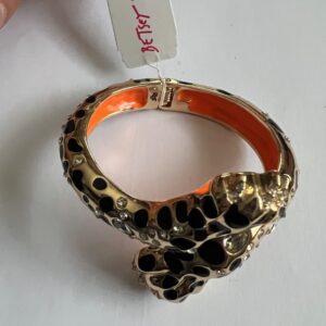 Betsey Johnson Gold Tone True Leopard Claw Hinge Bangle Bracelet Valentine Great Gift Christmas Gift Idea Mother's Day Valentine's Day Present XMAS Easter