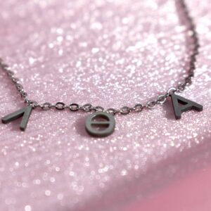 Sorority Shop Lambda Theta Alpha Necklace — LTA Name Necklace, Stainless Steel Sorority Gifts Necklace, Long-Lasting Lambda Theta Alpha Gifts for Women