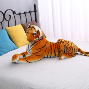 HCSXMY Realistic Soft Stuffed Animals Plush Toy Tiger for Kids Gifts (Tail Measurement Not Included) (17.5inch/45cm)