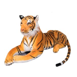 hcsxmy realistic soft stuffed animals plush toy tiger for kids gifts (tail measurement not included) (17.5inch/45cm)