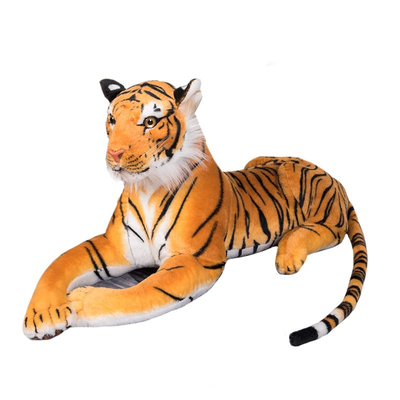 HCSXMY Realistic Soft Stuffed Animals Plush Toy Tiger for Kids Gifts (Tail Measurement Not Included) (17.5inch/45cm)