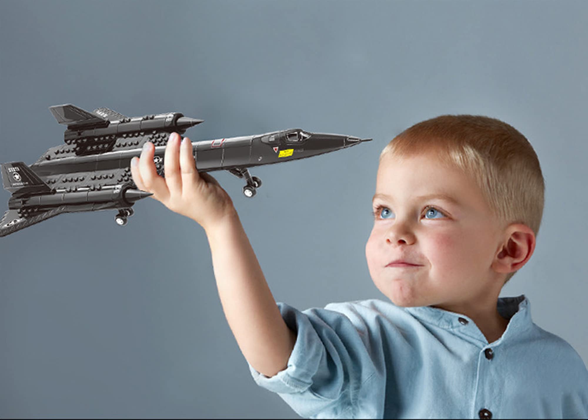 Gonli Stem Army Toys US Air Force SR-71 Reconnaissance Aircraft Building Blocks Sets for Boys Fighter Jet Building Toys Gifts for Kids(183pieces)