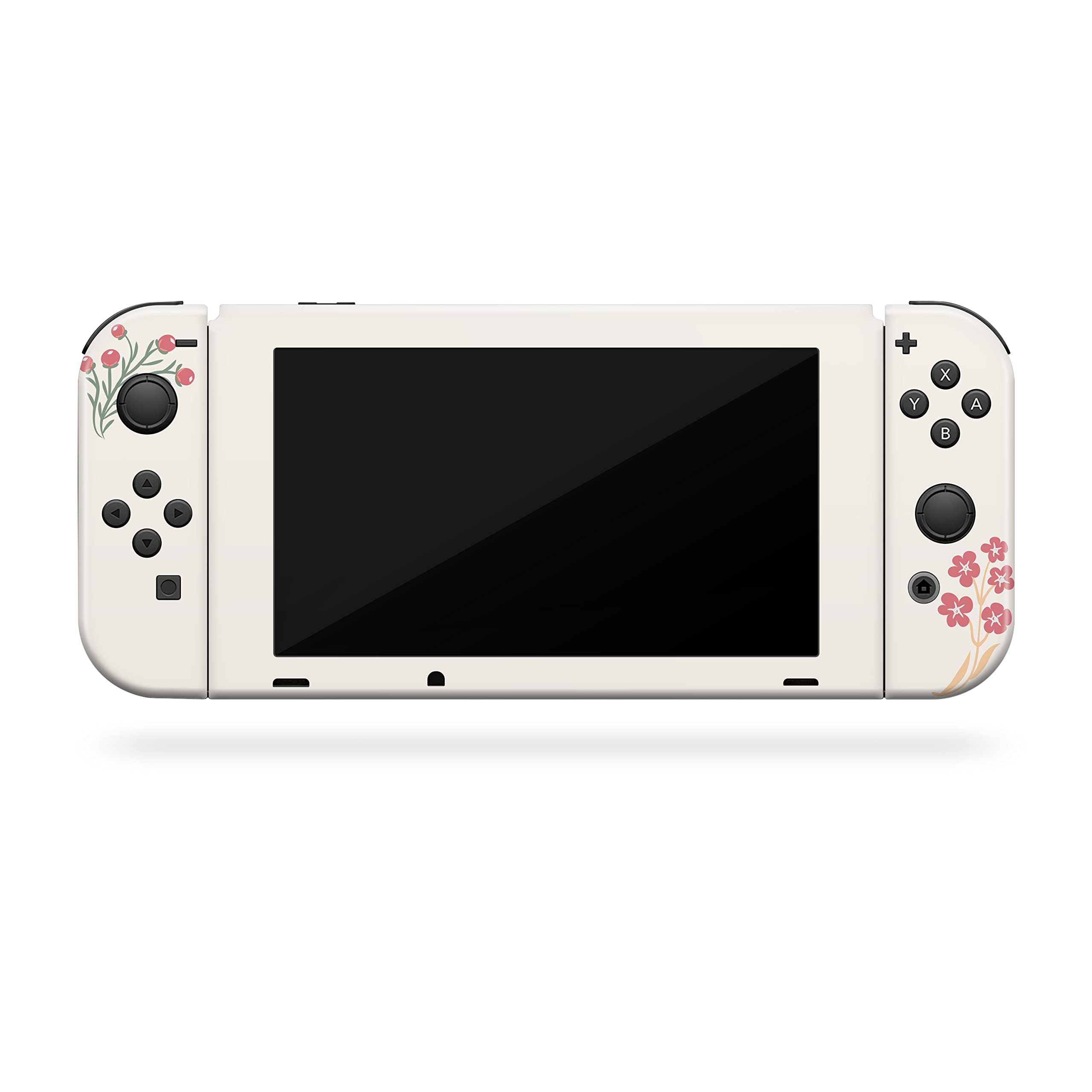 TACKY DESIGN Japanese Cherry Blossom Skin Compatible with Nintendo Switch Skin, Beige Color Skin Compatible with Nintendo Switch Skin, Vinyl 3m Sticker, Full wrap Cover (Garden Beige)