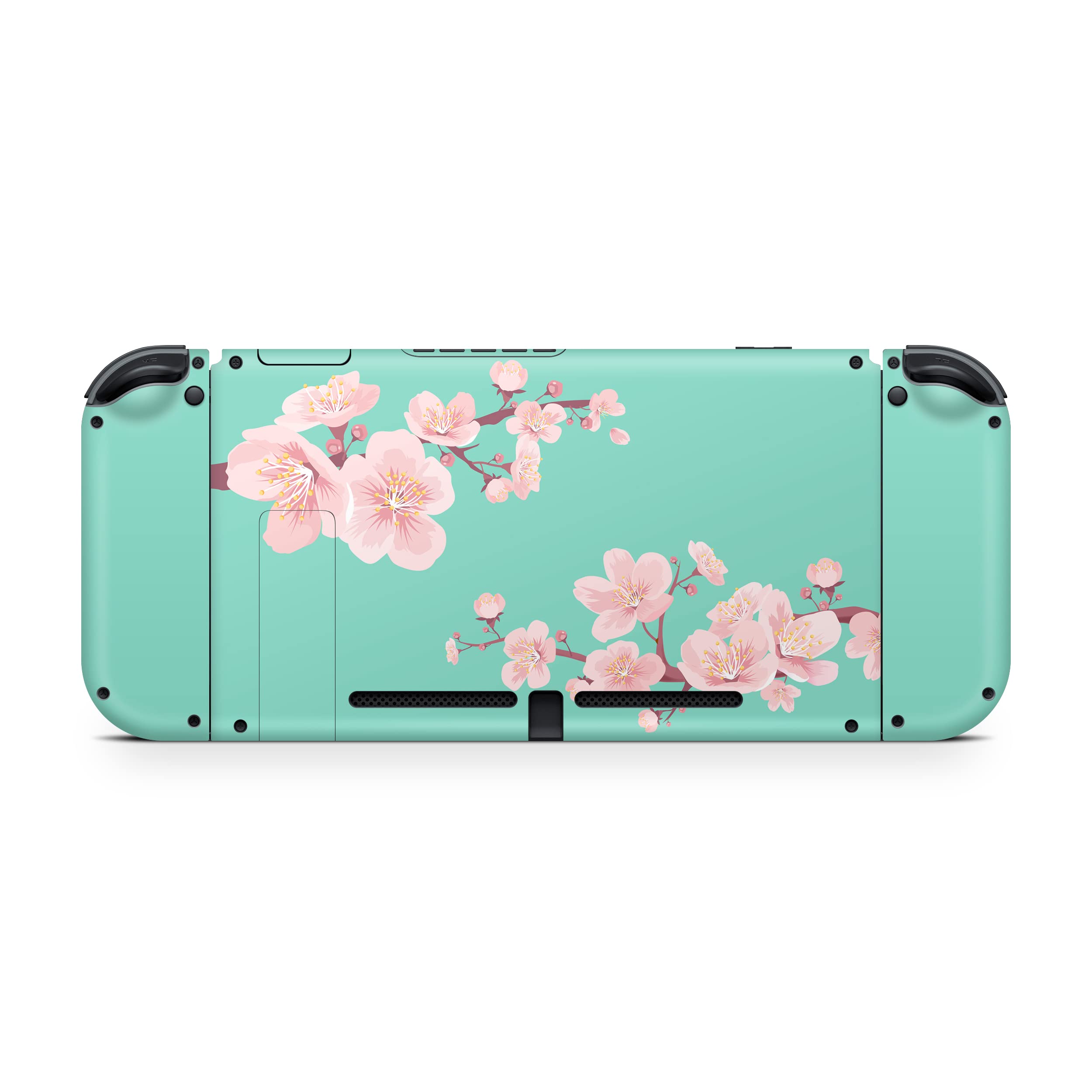 Tacky Design Flowers Skin Compatible with Nintendo Switch Skin Wrap Cover, Cherries Stickers for Nintendo Switch Stickers, Premium Vinyl 3M Full Wrap Decal, Compatible with Joy-Con, Console, Dock.