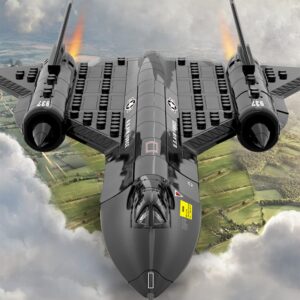 Gonli Stem Army Toys US Air Force SR-71 Reconnaissance Aircraft Building Blocks Sets for Boys Fighter Jet Building Toys Gifts for Kids(183pieces)