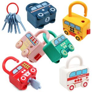 tengtung preschool learning activities lock and key toy, montessori counting and matching toy for toddler learning educational preschool toy keys for kids 1 2 3 4 years old