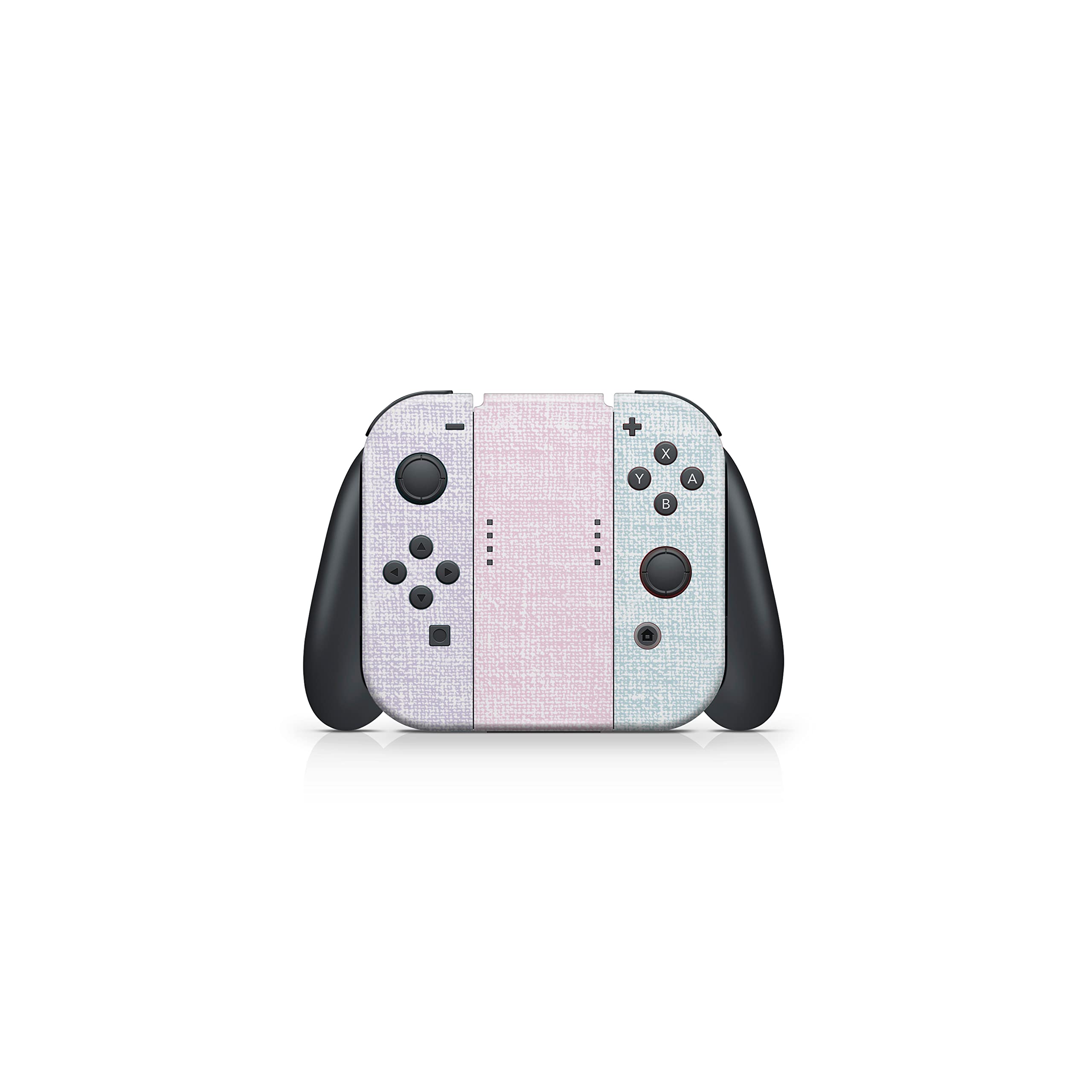 Tacky Design Retro Pastel Skin Compatible with Nintendo Switch Skin Wrap Cover, Fabric Texture Colorwave for Nintendo Switch Stickers, Premium Vinyl 3M Full Wrap Decal.