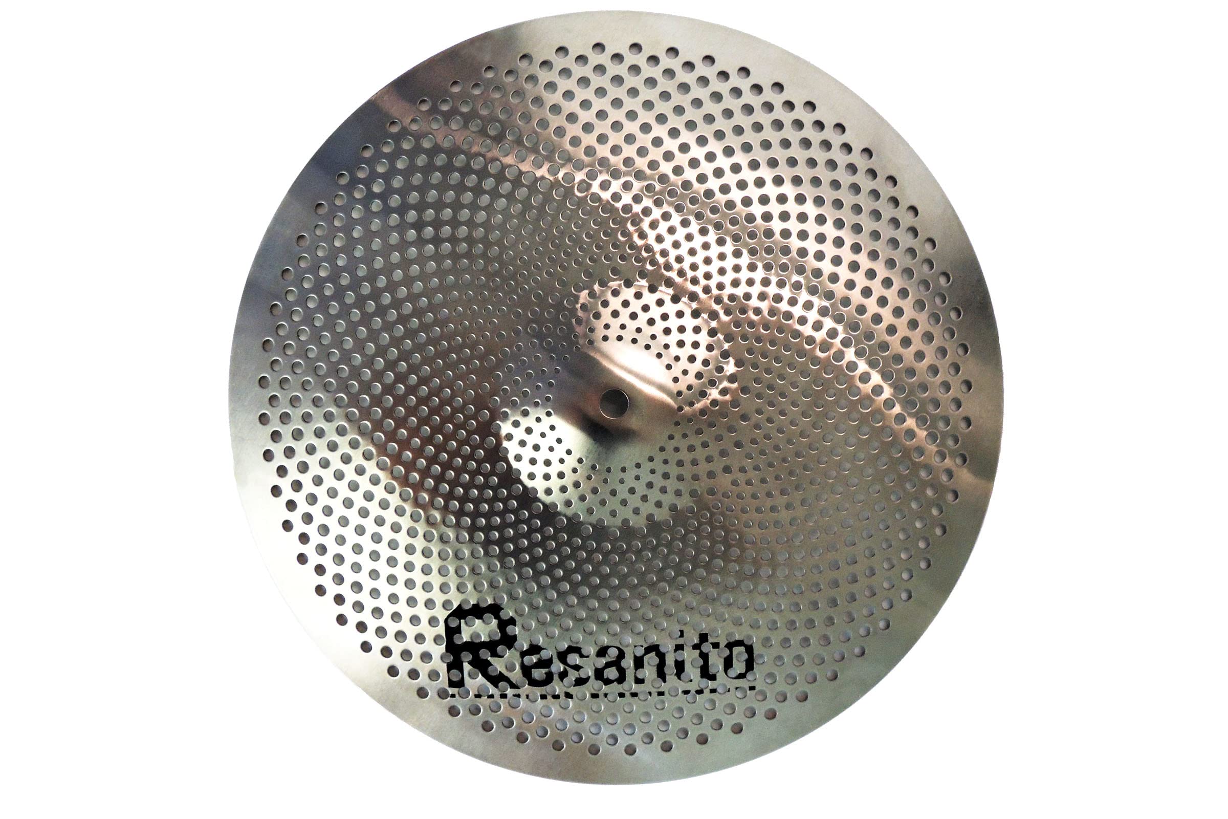 Resanito Low Volume Cymbal Pack Mute Cymbal Set, 14"hi-hat+16"crash+18"crash+20"ride (5 pieces) with FREE Cymbal Bag, Chrome