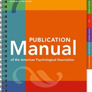 NEW-PUBLICATION MANUAL OF THE AMERICAN PSYCHOLOGICAL ASSOCIATION, SEVENTH EDITION