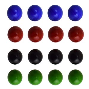 Marbles Board Game Solid Oak Wood 4 Player Hand Painted Holes (14 inch)