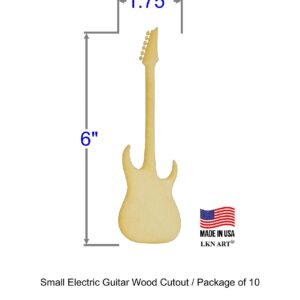 Unfinished Electric Guitar Wood Cut Out Available in a Variety of Sizes and Thicknesses (1/8” Thickness, Small 1.75" x 6" (Package of 10))