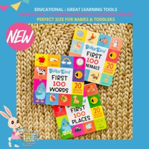 DITTY BIRD First 100 Words | Interactive Books for Toddlers 1-3 | Educational Sound Books for 1 Year Old with Songs, Sounds and Fun Facts | Improve Vocabulary Skills