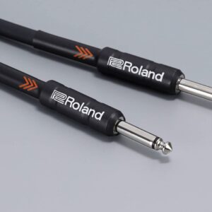 Roland 20-Foot Instrument Cable, Straight-Straight, Black Series - 1 Pack Bundle with Picks