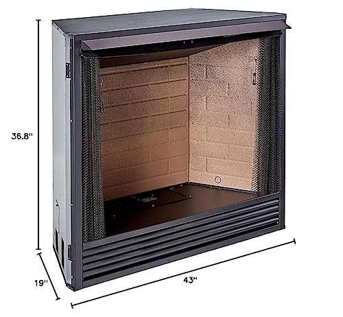 ProCom 36in. Universal Ventless Firebox Insert - Zero Clearance Design - Model# PC36VFC, Black