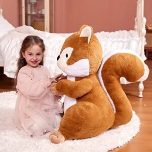 IKASA Large Squirrel Stuffed Animal Plush Toy,23" Giant Cute Jumbo Soft Toys,Huge Big Size Fluffy Plushy Fat Gigantic Plushie,Gifts for Kids