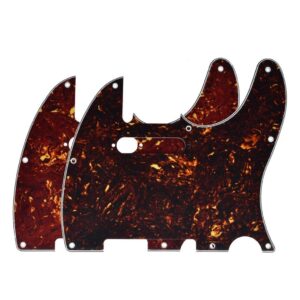 KAISH 8 Hole Tele Style Guitar Pickguard TL Pick Guard with Pickup Mounting Screw Holes for Tele/Telecaster Vintage Tortoise