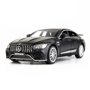 wakakac 1/32 benz amg gt63 model car alloy diecast pull back toy car with sound and light door can be opened toy vehicle for kids gift(black)