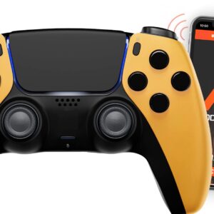 MODDEDZONE Caution Yellow Smart Rapid Fire Custom PRO Modded Controller compatible with PS5