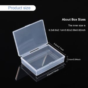 Jetec 24 Pieces Playing Card Case Clear Playing Card Boxes Holder Plastic Storage Box Card Holder Card Deck Case for Bank Card, Business Card, Game Card