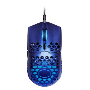 Cooler Master MM711 Blue Steel Limited Edition Gaming Mouse with Lightweight Honeycomb Shell, Ultraweave Cable, 16000 DPI Optical Sensor, and RGB Accents