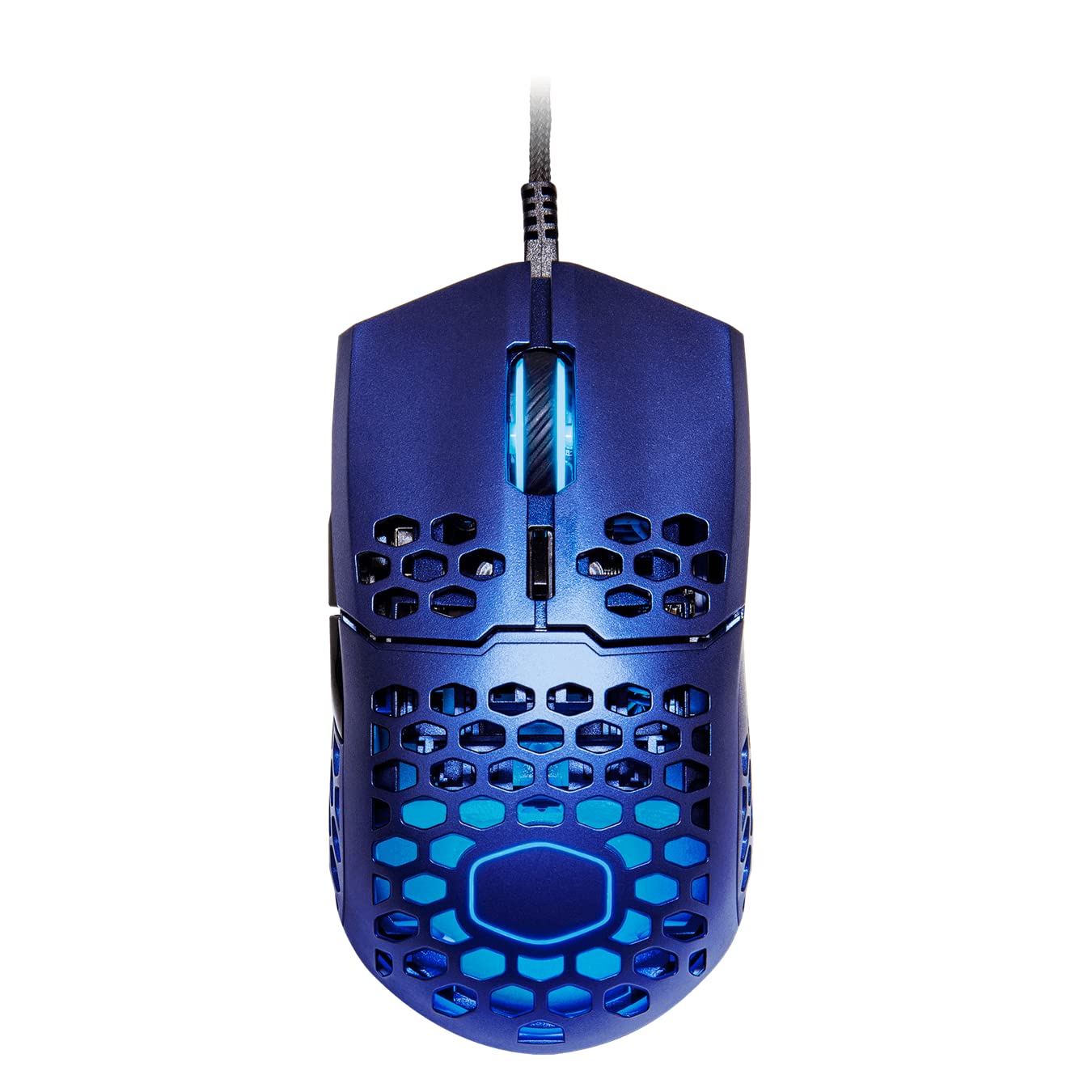 Cooler Master MM711 Blue Steel Limited Edition Gaming Mouse with Lightweight Honeycomb Shell, Ultraweave Cable, 16000 DPI Optical Sensor, and RGB Accents