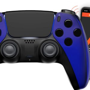 MODDEDZONE Chrome Blue Smart Rapid Fire Custom PRO Modded Controller compatible with PS5