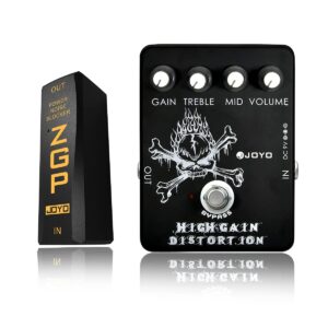 joyo jf-04 high gain distortion pedal bundle with jp-06 noise blocker pedal power supply