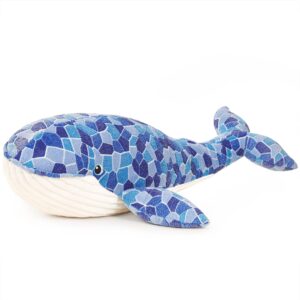 miaohaha humpback whale kids plush toy pillow,large blue whale stuffed animals toy plushie fish gifts (70cm/27.6in)