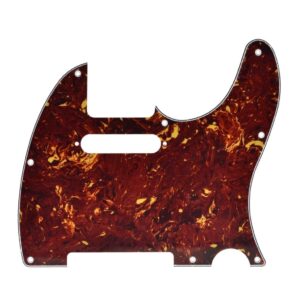 kaish 8 hole tele style guitar pickguard tl pick guard with pickup mounting screw holes for tele/telecaster vintage tortoise