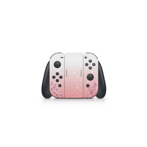 Tacky Design Japanese Cherry Blossom Skin Compatible with Nintendo Switch Skin Wrap Cover, Flower Skin for Nintendo Switch Stickers, Premium Vinyl 3M Full Wrap Decal.